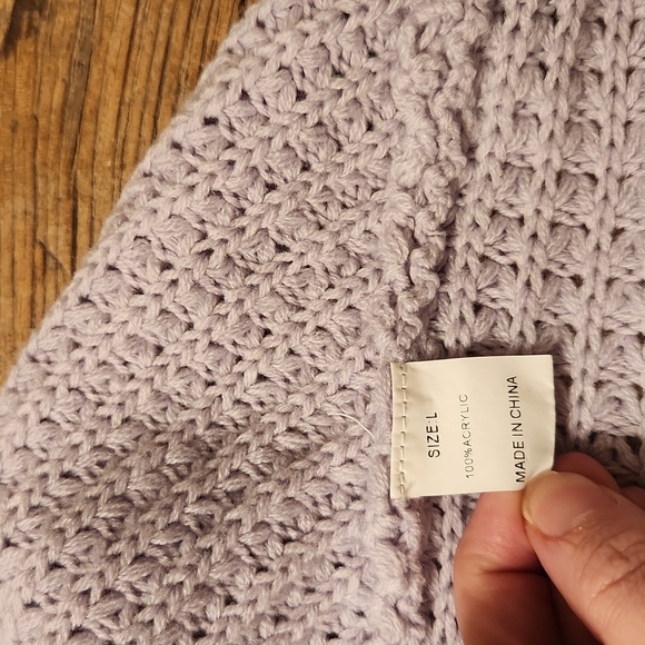 Purple knit cowl neck sweater - Picture 5 of 5